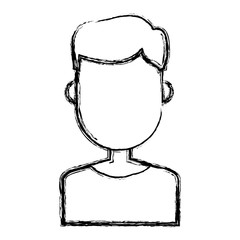 avatar man icon over white background vector illustration