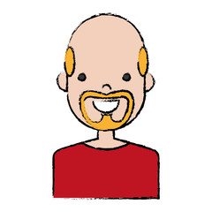 Obraz premium cartoon man with beard icon over white background colorful design vector illustration