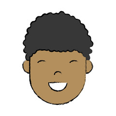 cartoon man face icon over white background colorful design vector illustration