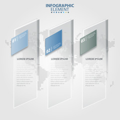 Vertical transparent banner business infographic design elements