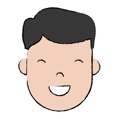 Fototapeta premium cartoon man face icon over white background colorful design vector illustration