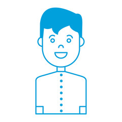 happy man icon over white background colorful design vector illustration