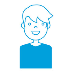 happy man icon over white background colorful design vector illustration