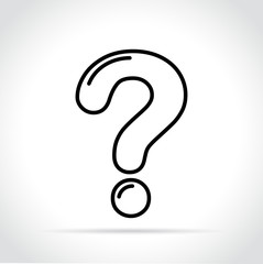 question mark icon on white background