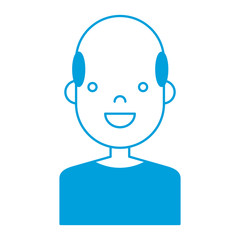 happy man icon over white background colorful design vector illustration