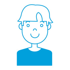 happy man icon over white background colorful design vector illustration