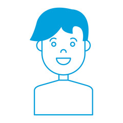 happy man icon over white background colorful design vector illustration