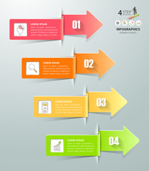 Design 4 options business concept, infographic template can be used for workflow layout, diagram, number options, timeline or milestones project.
