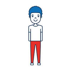 cartoon man smiling icon over white background colorful design vector illustration