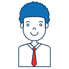 happy man icon over white background colorful design vector illustration