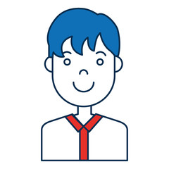 happy man icon over white background colorful design vector illustration