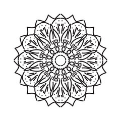 flower mandala, patterned Indian paisley. geometric vector illustration