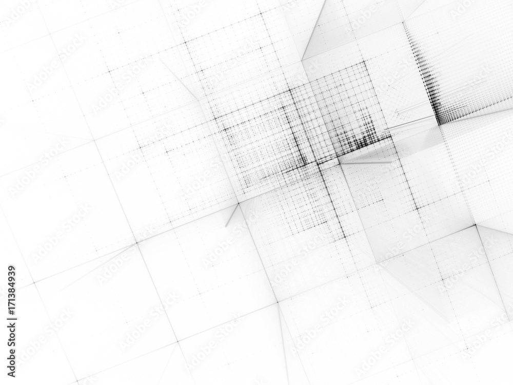 Poster Abstract background texture. Fractal graphics series. Three-dimensional composition of repeating grids. Information technology concept.
