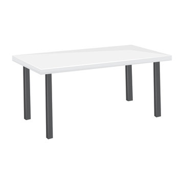 white table isolated illustration
