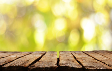 Empty wooden table