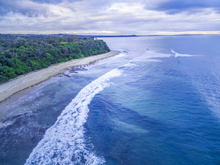 Ocean beach - aerial drone photography