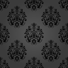 Oriental dark classic pattern. Seamless abstract background with repeating elements. Orient background