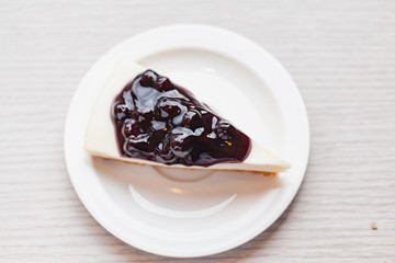 A blueberry cheese pie.