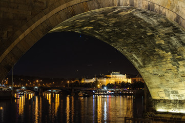 Prague after the sunset. Europe, Czech Republic