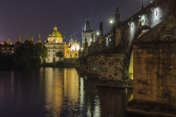 Fototapeta na wymiar Prague after the sunset. Europe, Czech Republic