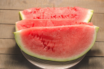 A few slices of watermelon