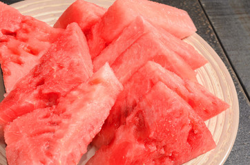 A few slices of watermelon