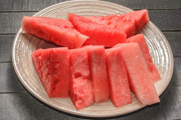A few slices of watermelon
