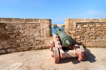 Old cannons in fortress in Essaouira. Morocco