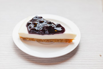 A blueberry cheese pie.