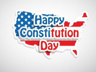 illustration of elements of USA Constitution Day background