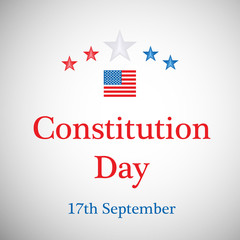 Obraz na płótnie Canvas illustration of elements of USA Constitution Day background