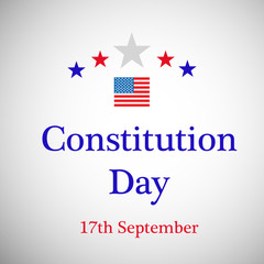 illustration of elements of USA Constitution Day background