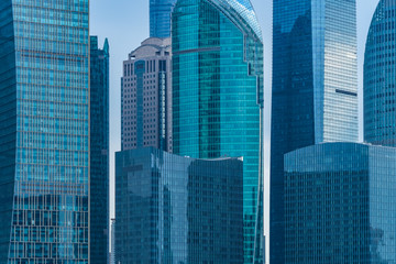 Obraz premium Close-Up Of Modern Office Buildings in shanghai