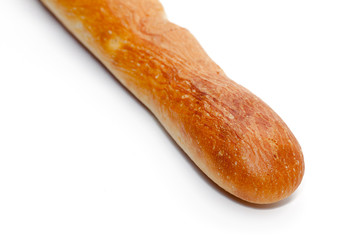 french bread isolated on white background