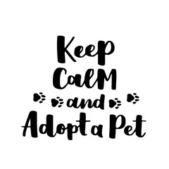 Vector lettering set with saying about cat adoption. Don't shop, adopt. Modern calligraphy phrases on isolated background.