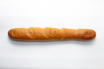 french bread isolated on white background