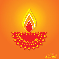 Illustration of Diwali utsav greeting or poster card