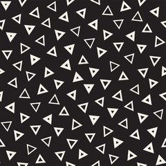 Seamless primitive jumble minimalism patterns. Randomly scattered geometric shapes. Abstract background design