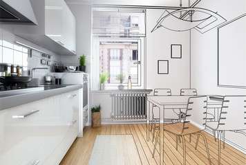 Einbauküche (Illustration)