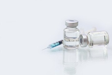 medical ampoules with syringe