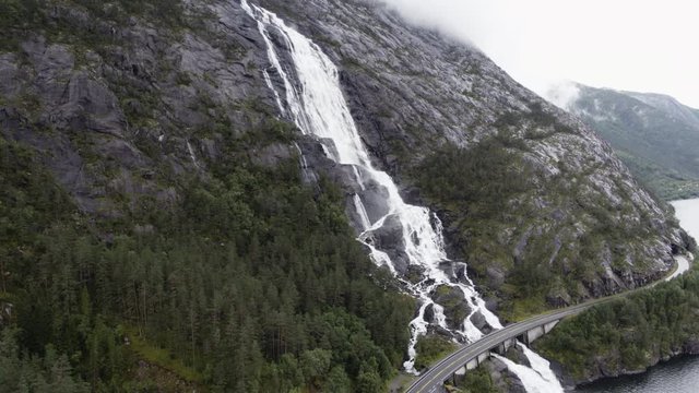The Langfoss Waterfall