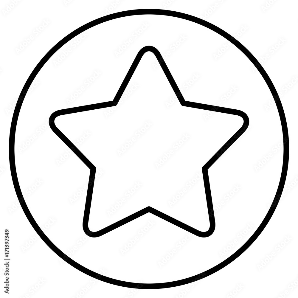 Wall mural star icon on white background