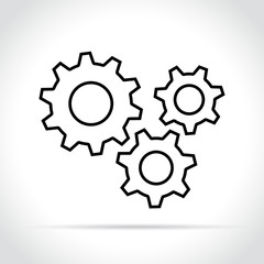 settings icon on white background