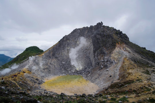 Crater of Sibayak Volcano, Northern Sumatra, Berastagi, Indonesia