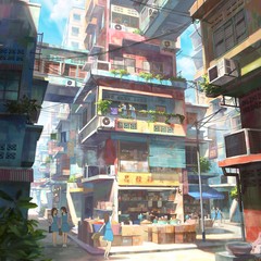 Fototapeta premium 漫画の店