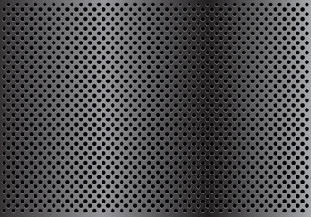 Abstract dark gray circle mesh pattern background texture vector illustration.
