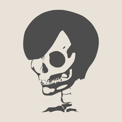 Anatomic Skull. Detailed illustration of human skull.