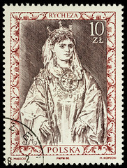 Rycheza (995-1063), Queen of Poland on postage stamp