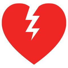 Broken heart icon