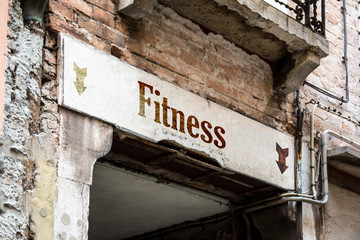 Obraz premium Schild 226 - Fitness